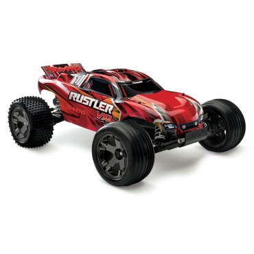 AUTOMODELO TRAXXAS RUSTLER VXL BRUSHLESS ESCALA 1/10 STADIUM TRUCK RÁDIO 2.4GHZ TQI TRA 37076-3